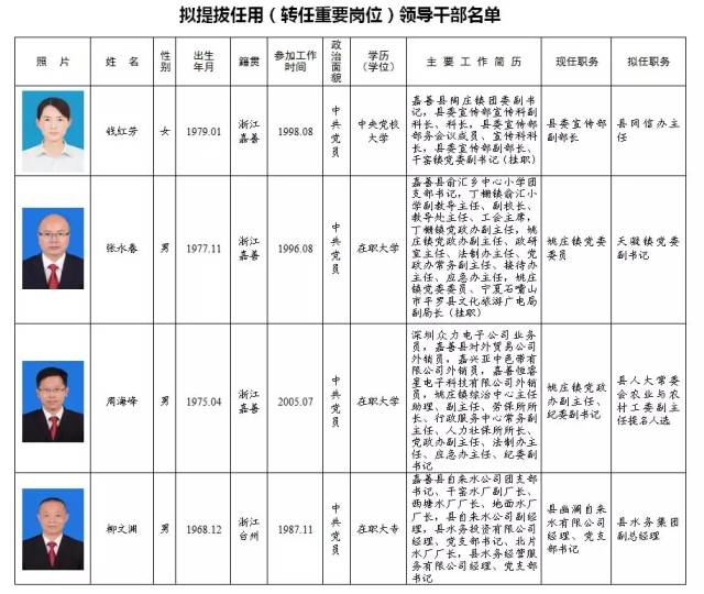 嘉善县科学技术和工业信息化局人事任命动态解析